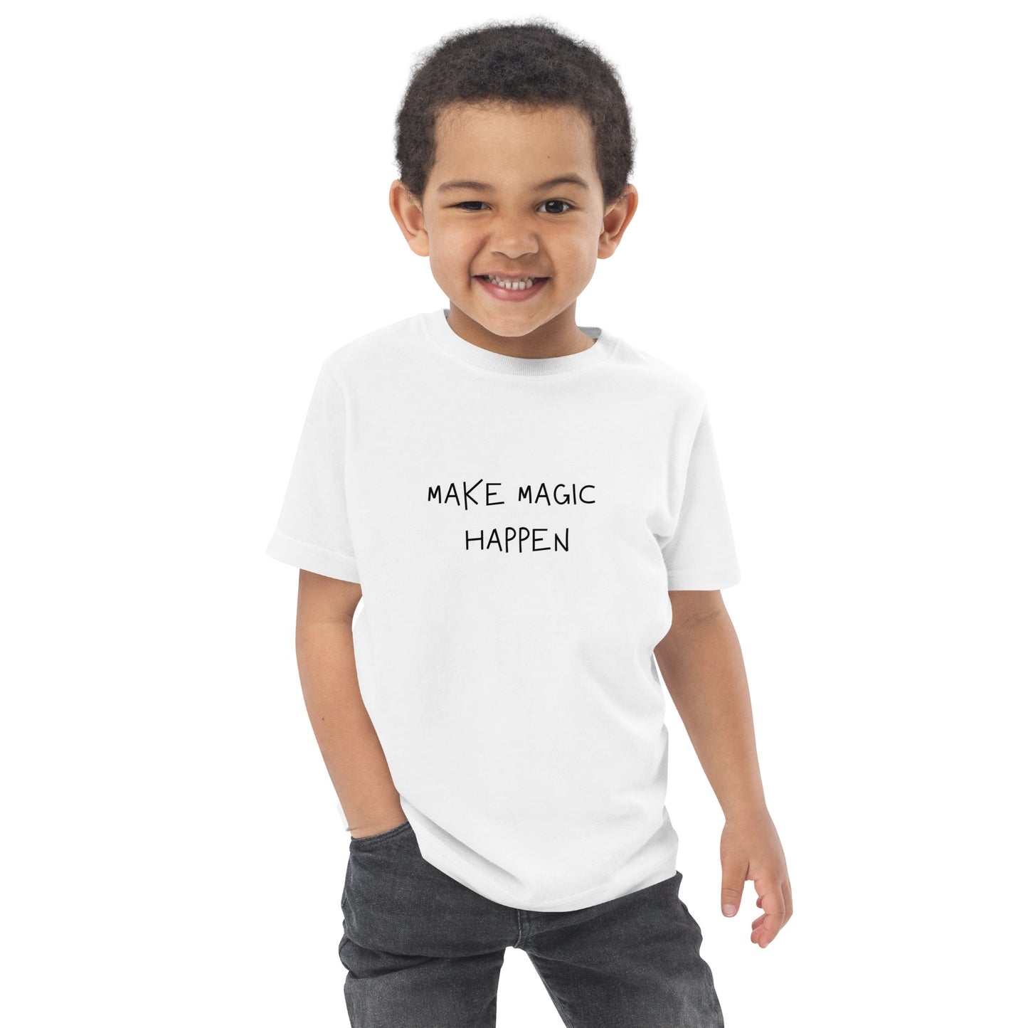 Toddler jersey t-shirt - MAKE MAGIC HAPPEN