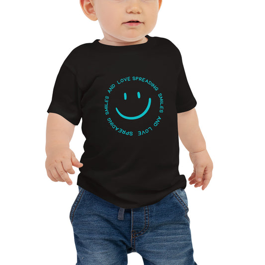 Baby Jersey Short Sleeve Tee - SPREADING SMILES AND LOVE