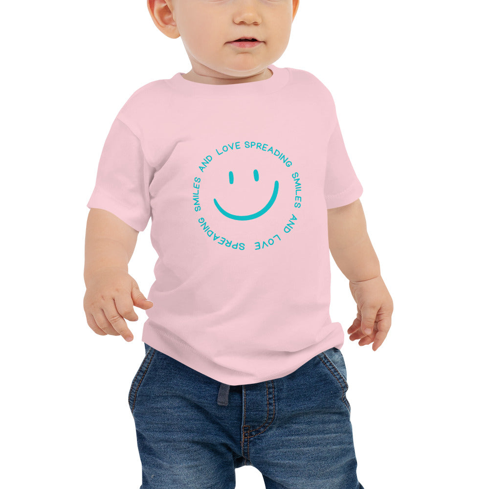 Baby Jersey Short Sleeve Tee - SPREADING SMILES AND LOVE