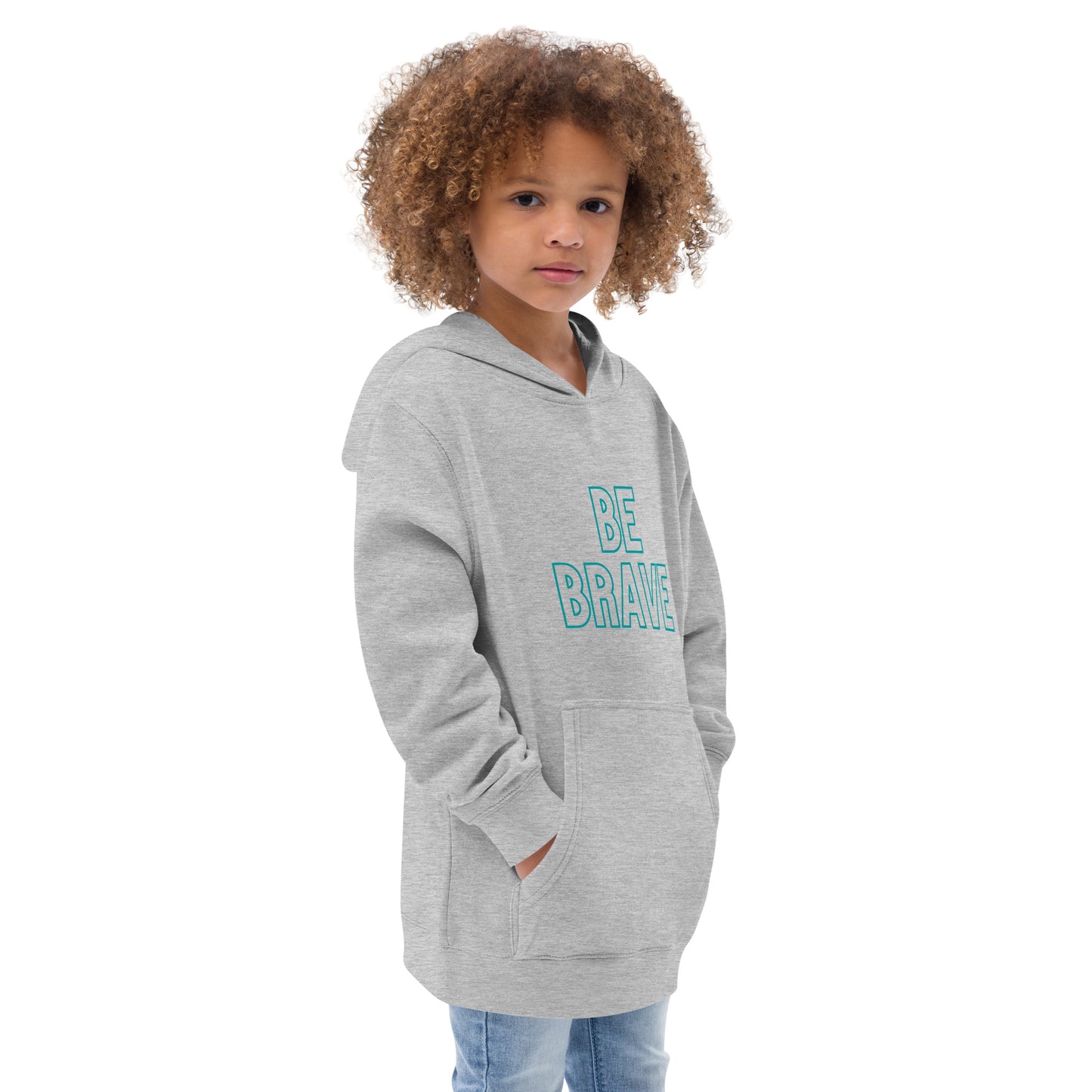 Kids fleece hoodie - BE BRAVE