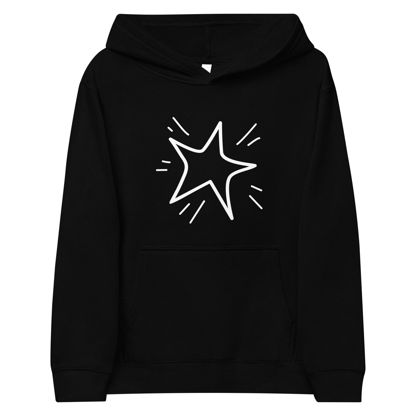 Kids fleece hoodie - Star (front)