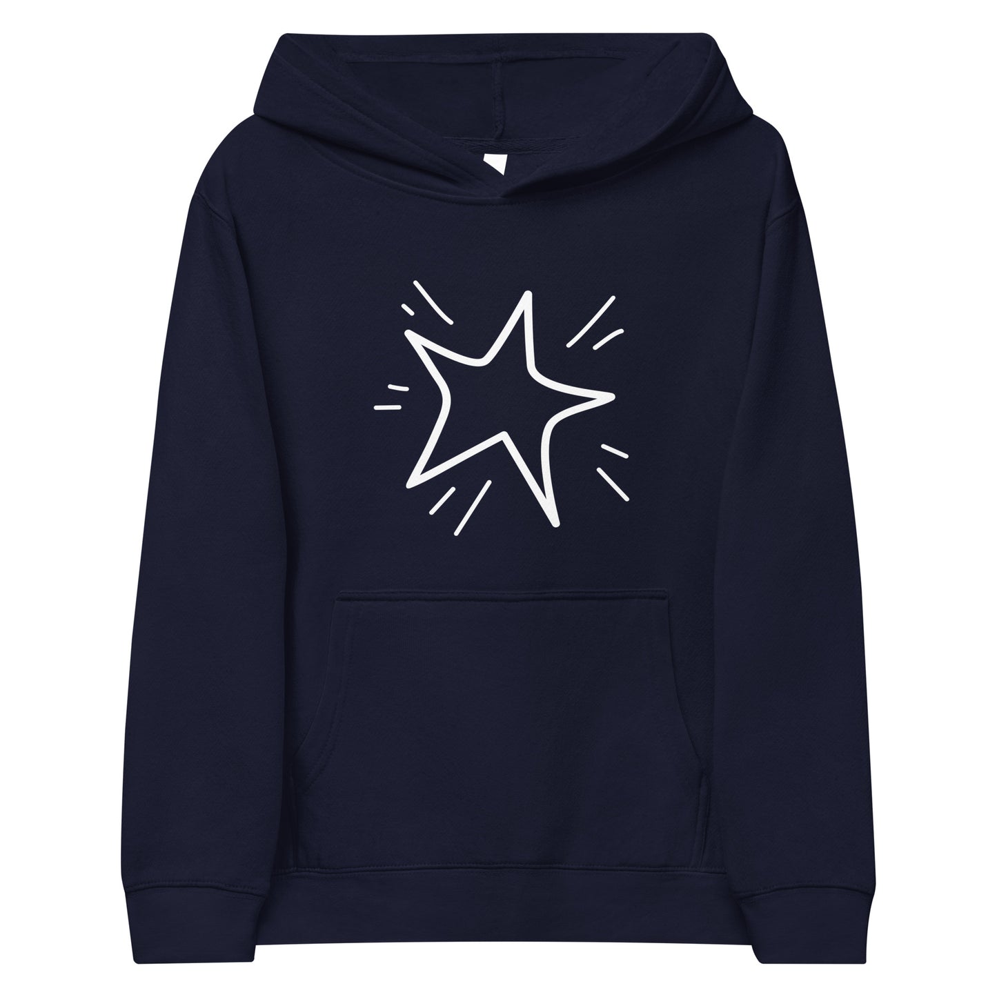 Kids fleece hoodie - Star (front)