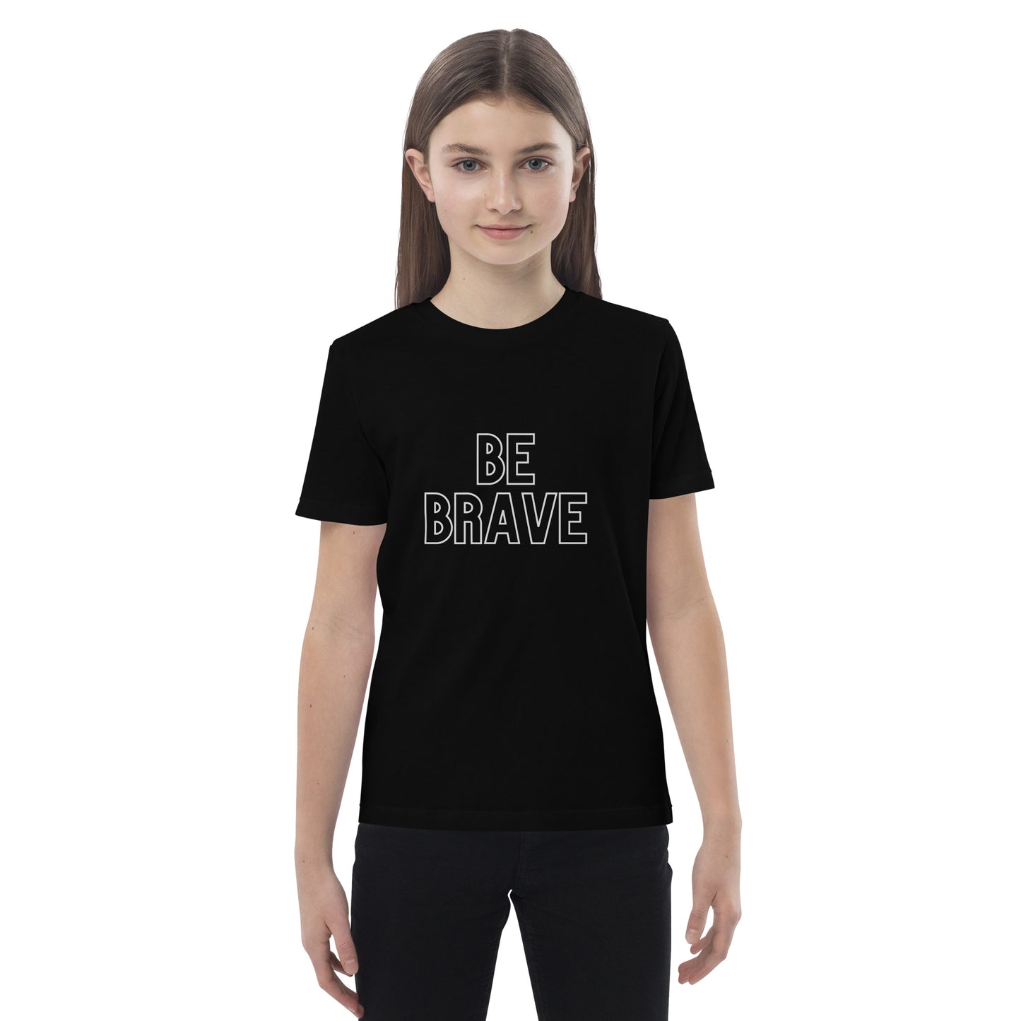 Organic cotton kids t-shirt - BE BRAVE