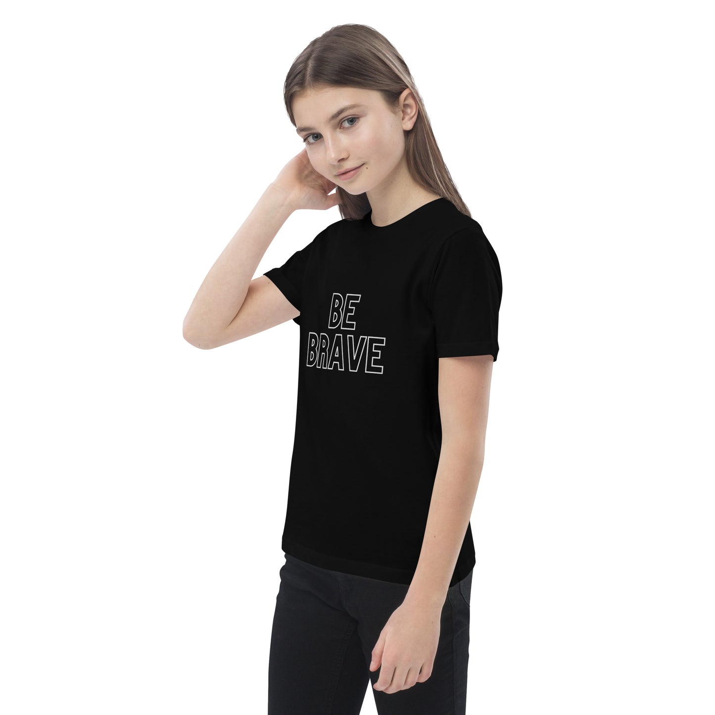 Organic cotton kids t-shirt - BE BRAVE