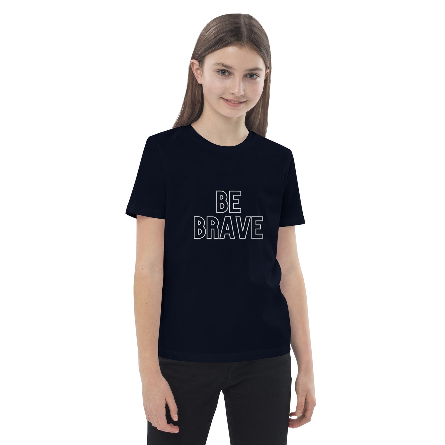 Organic cotton kids t-shirt - BE BRAVE