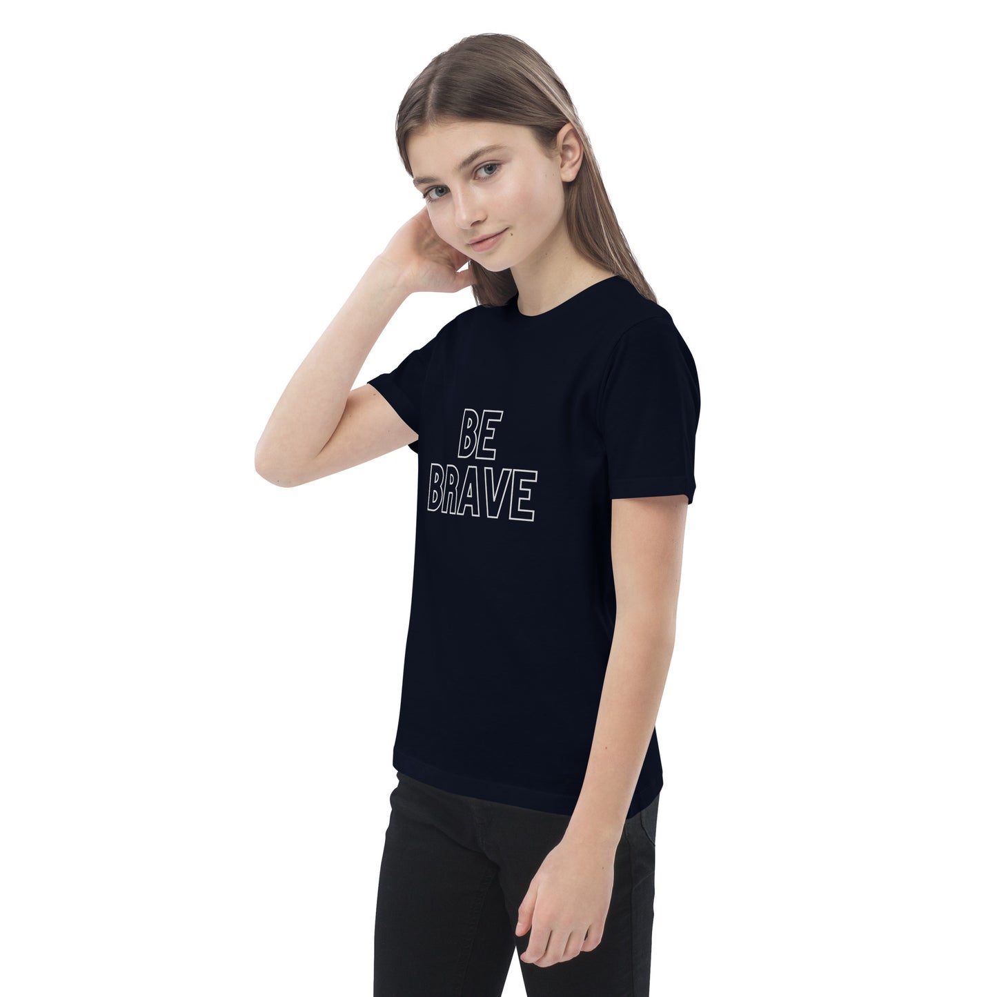 Organic cotton kids t-shirt - BE BRAVE