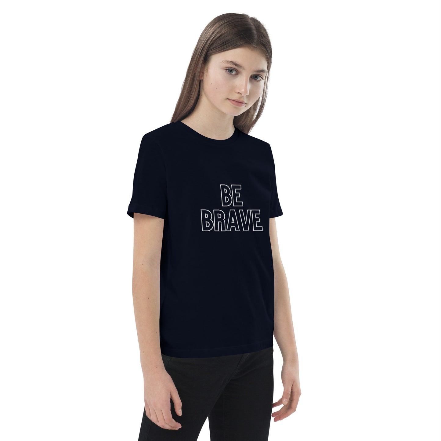 Organic cotton kids t-shirt - BE BRAVE