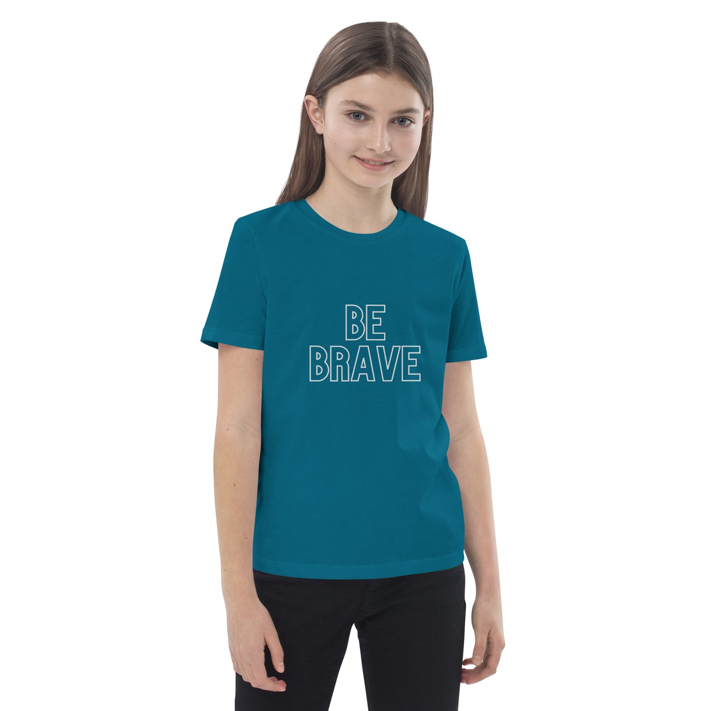 Organic cotton kids t-shirt - BE BRAVE