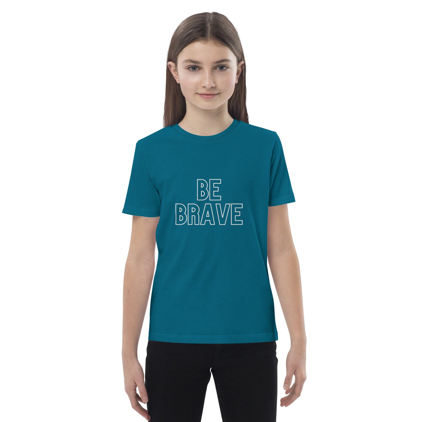 Organic cotton kids t-shirt - BE BRAVE