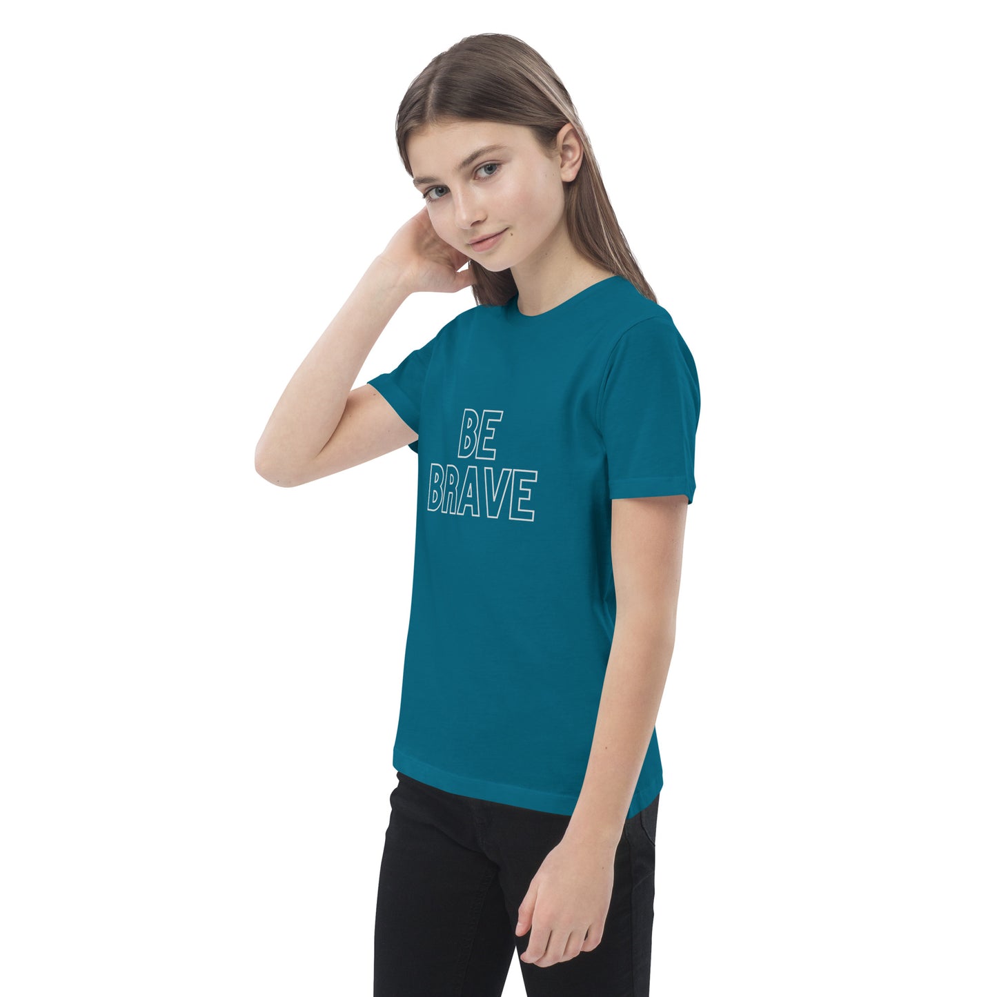 Organic cotton kids t-shirt - BE BRAVE