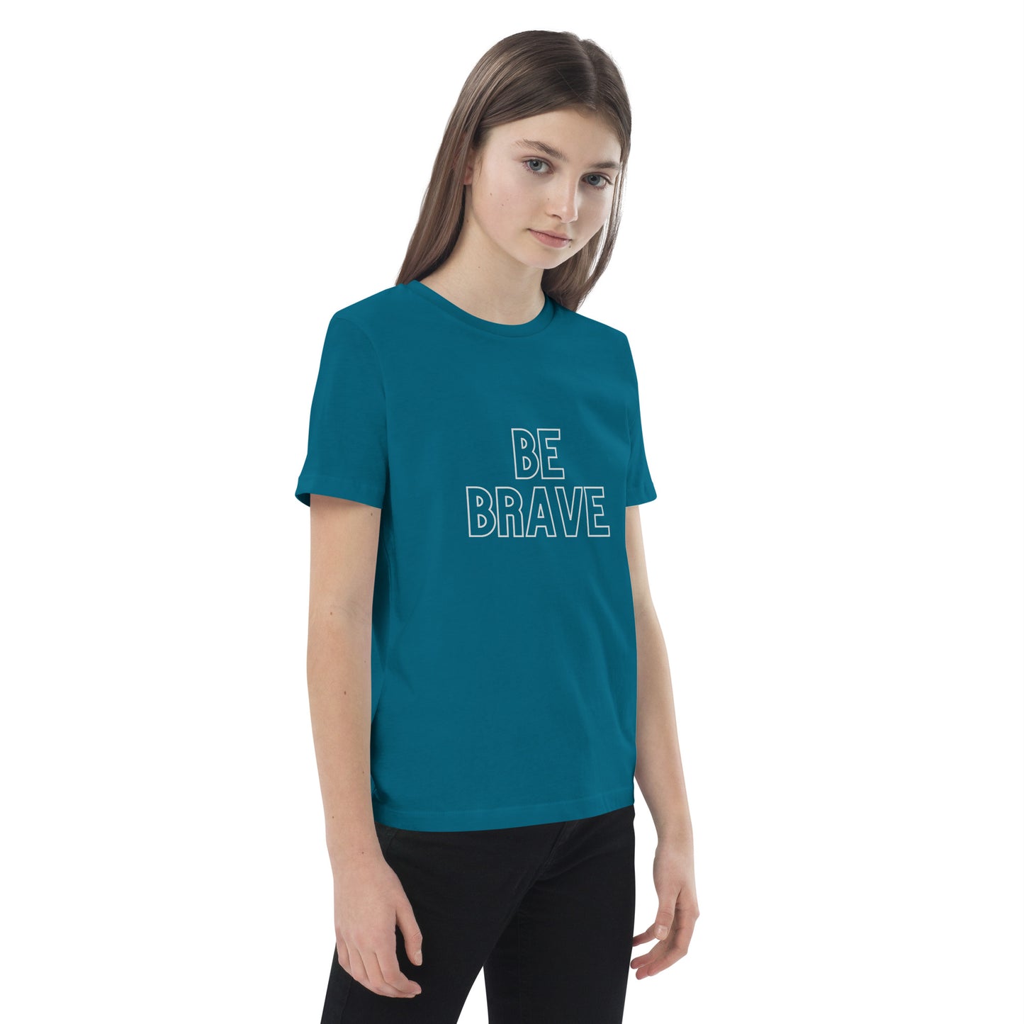 Organic cotton kids t-shirt - BE BRAVE