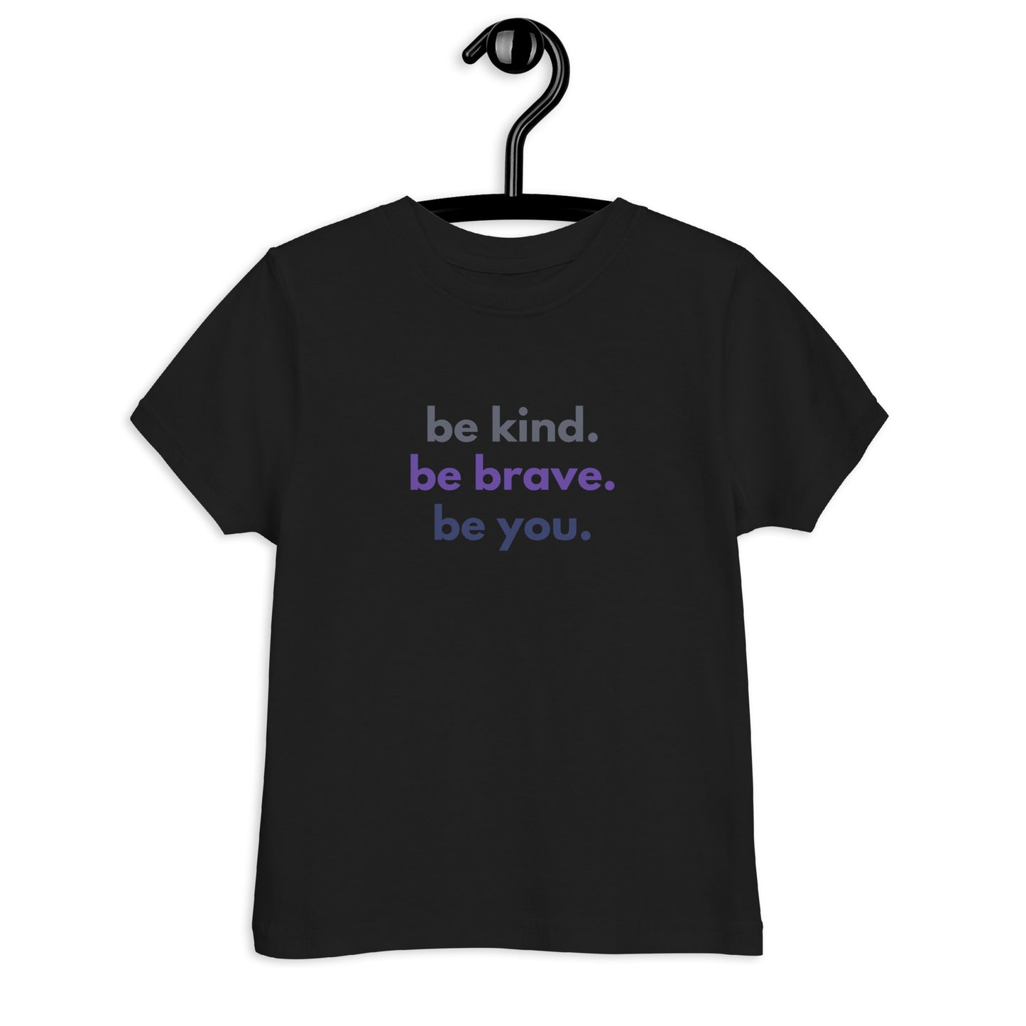 Toddler jersey t-shirt - Be kind. Be brave. Be you.