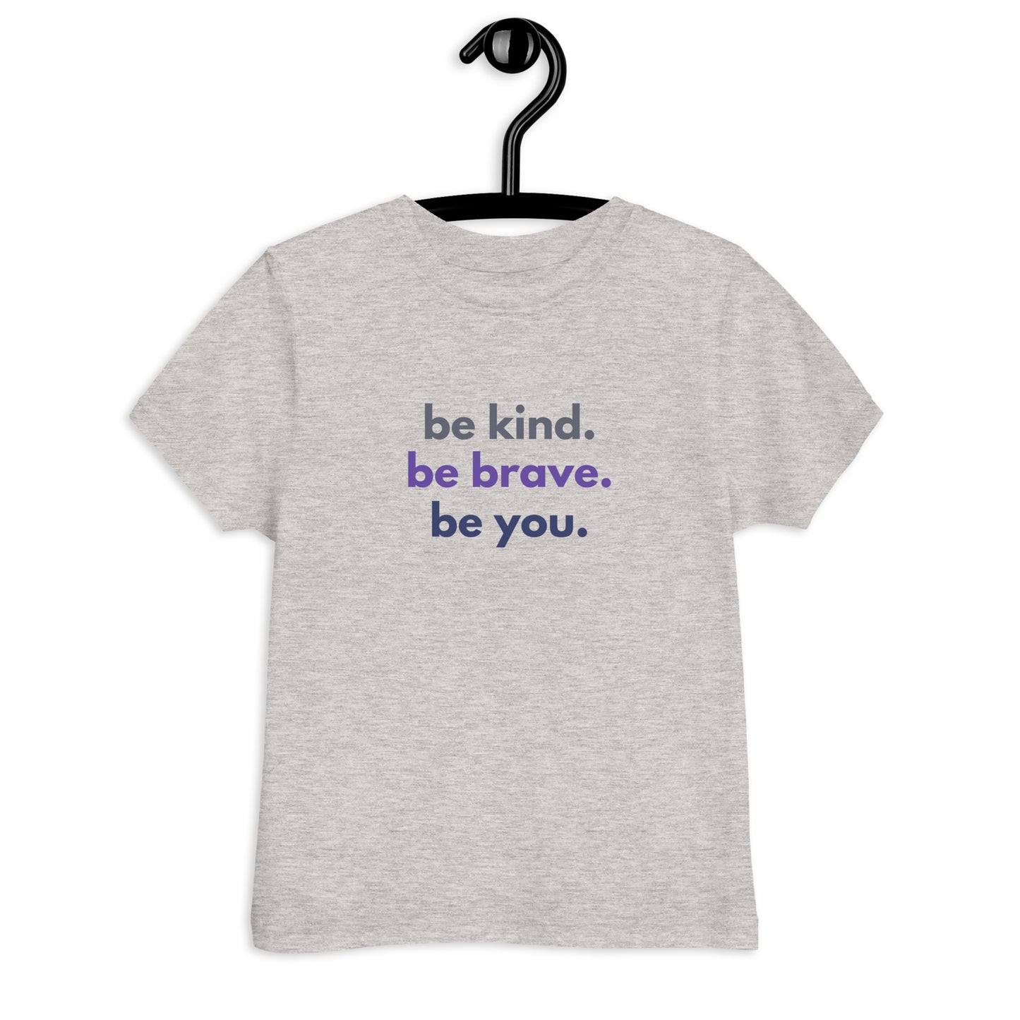 Toddler jersey t-shirt - Be kind. Be brave. Be you.