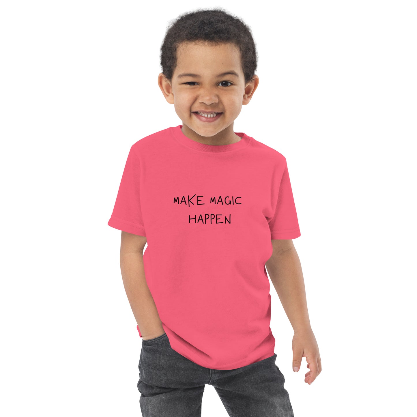Toddler jersey t-shirt - MAKE MAGIC HAPPEN