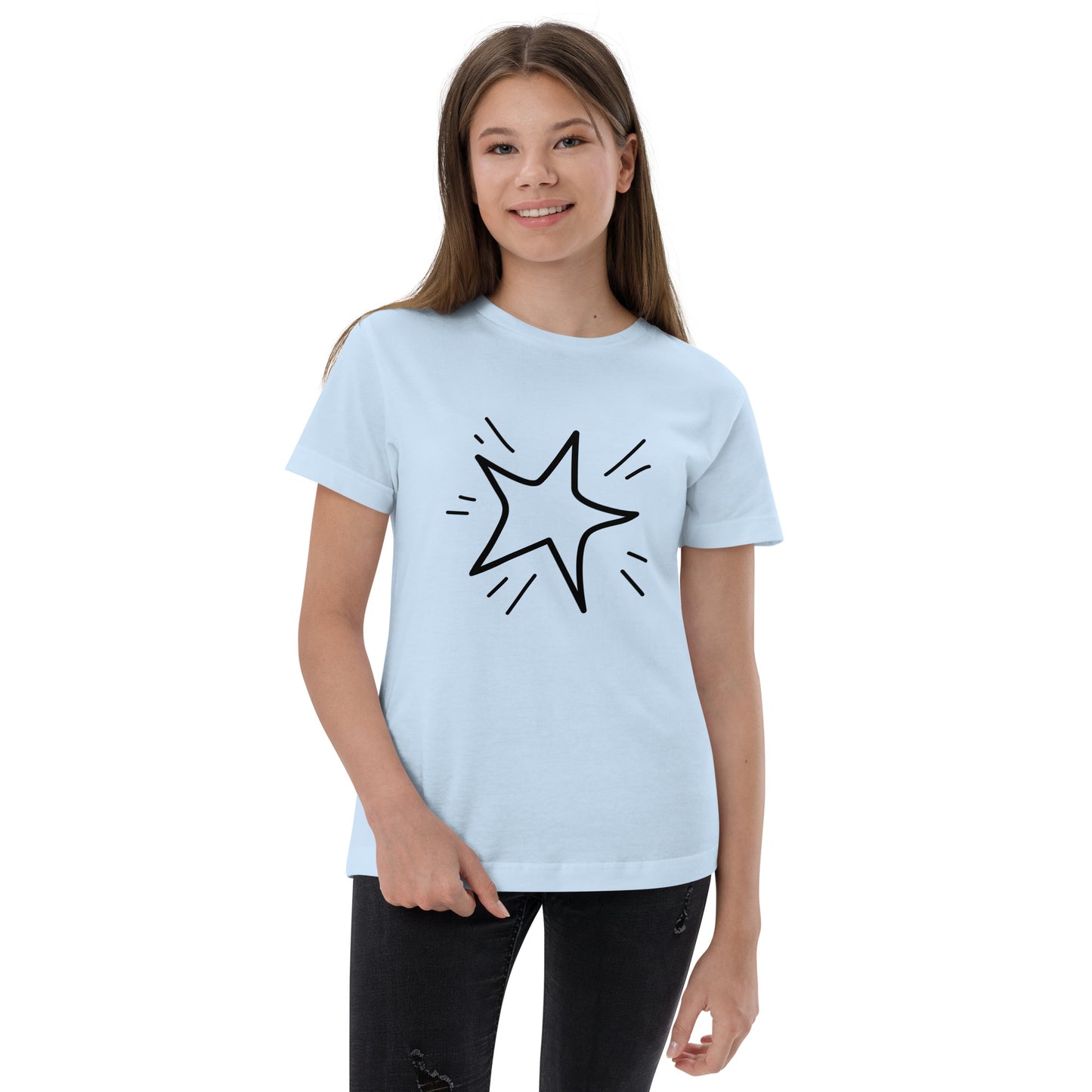 Youth jersey t-shirt - star (front)