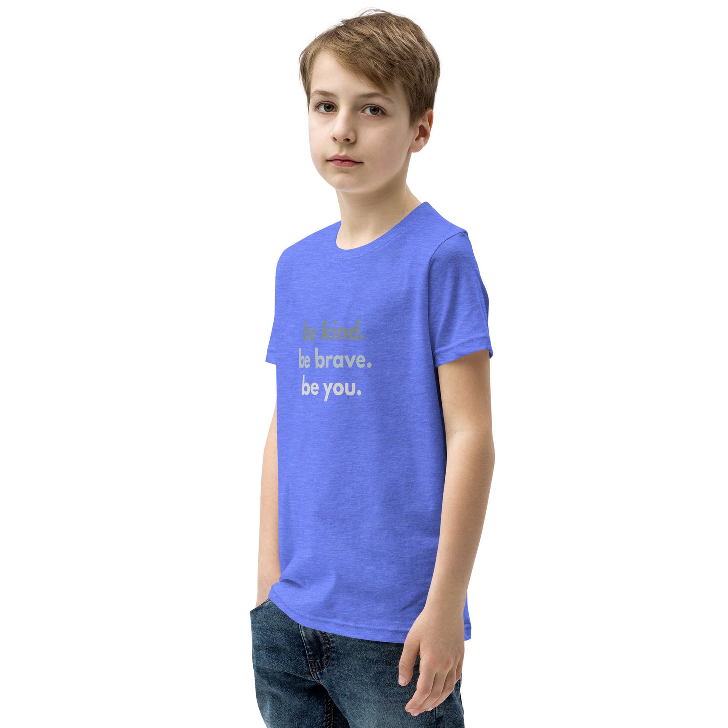 Youth Short Sleeve T-Shirt - Be kind. Be brave. Be you.